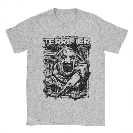 2025 engraçado terrível palhaço filme de terror camiseta para homens crewneck puro verão t camisas manga curta camiseta plus size roupas