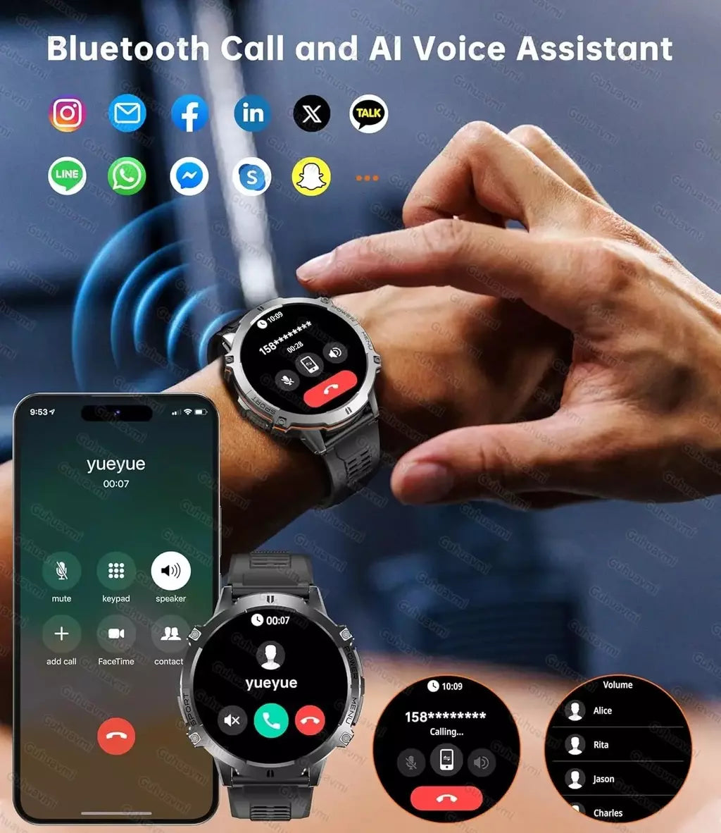 HOT T-REX3 Fitness Relógio Inteligente 1000mAh Grande Bateria Durável Bússola Altímetro 10ATM À Prova D 'Água BT Chamada 100 + Esportes Homens Pulseira