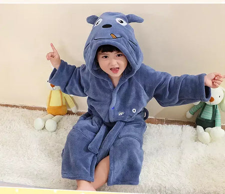 Roupão de Banho Criança, Robe Banho Infantil Absorvente Macio, Roupa Banho Bebé, Toalha com Capuz Infantil, Artigos Banheiro, Roupão Praia Piscina Menino Menina, Pijama Lar