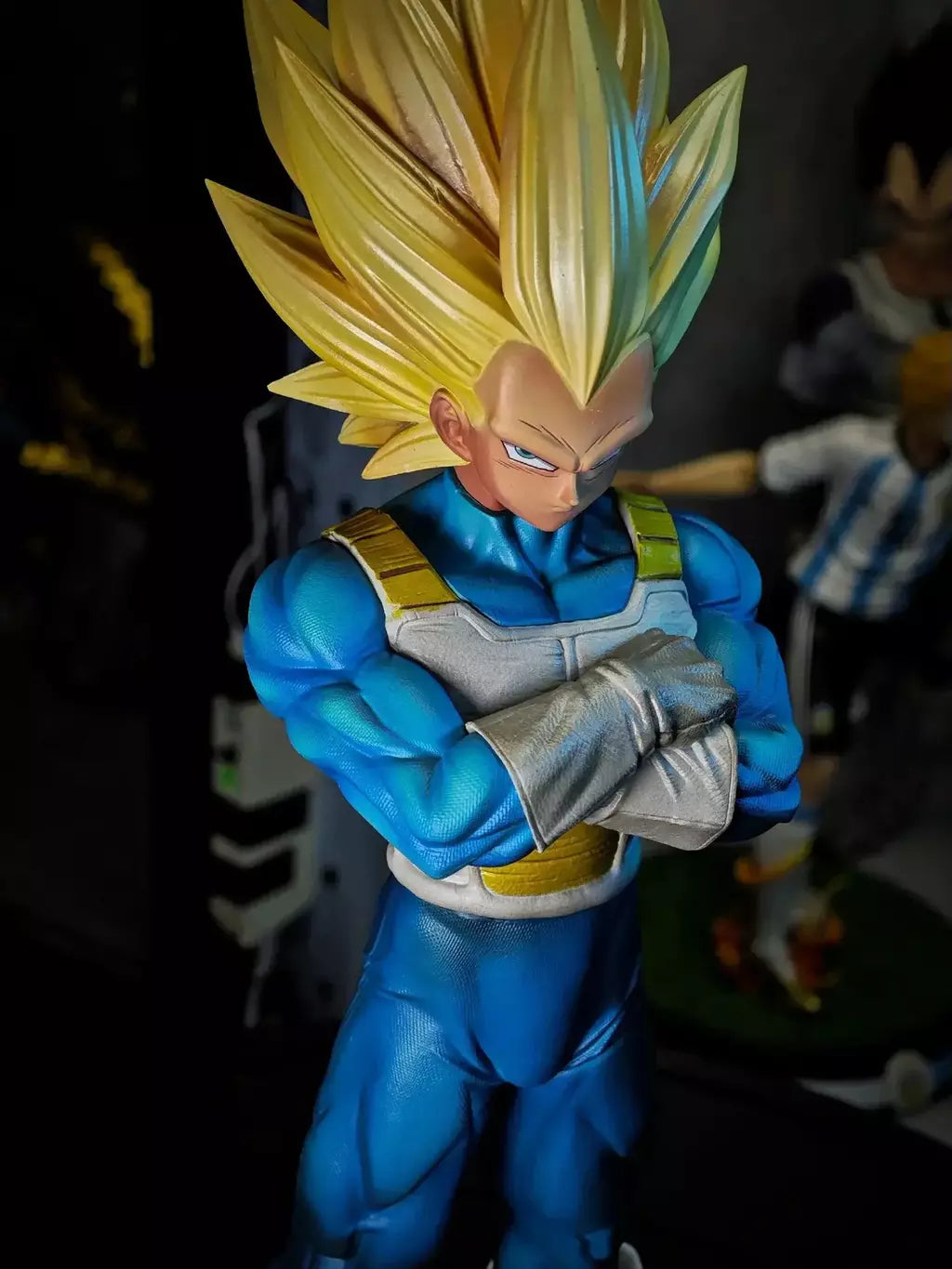 Vf em estoque 33cm dragon ball z ssj3 vegeta modelo super saiyan 3 vegeta figura de ação estátua modelo colecionável brinquedo presente