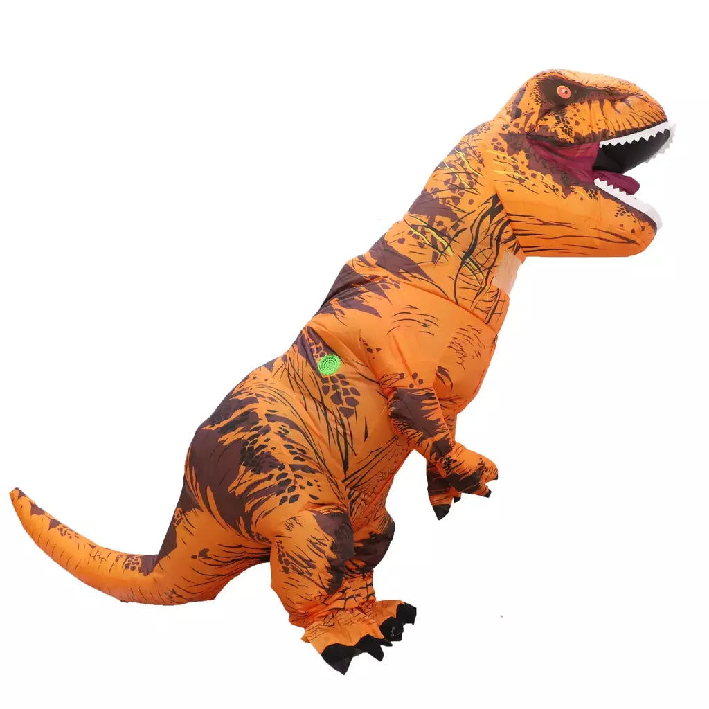 Adulto t-rex traje inflável em pé dinossauro mascote para halloween & natal diversão animal festa rpg roupa vestuário