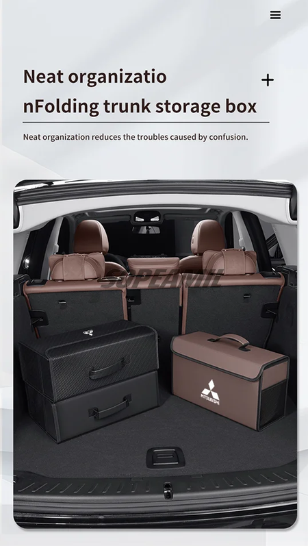 Caixa organizadora de porta-malas de carro, caixa traseira, armazenamento de arrumação, para mitsubishi outlander pajero asx colt lancer l200 triton ralliart