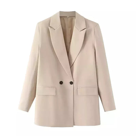 TRAF-Blazer feminino de escritório, preto, bege, cáqui, azul, verde, cinza, casaco de moda, blazers femininos, jaqueta, casacos, 2024