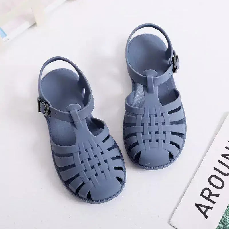 Criança sapatos de praia para o mar verão meninas sandálias gladiador bebê macio antiderrapante princesa geléia sapatos menino romano flip-flops