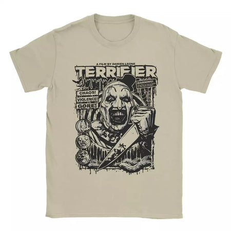2025 engraçado terrível palhaço filme de terror camiseta para homens crewneck puro verão t camisas manga curta camiseta plus size roupas
