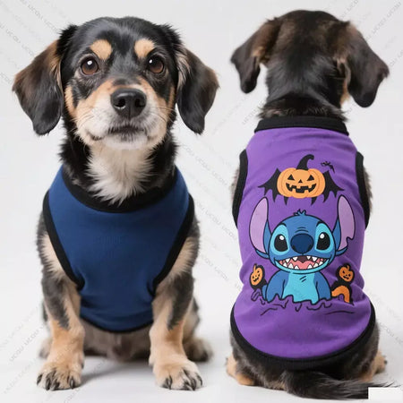 2025 halloween pet gato e cão trajes aterrorizantes padrões de ponto coletes para cães adereços exclusivos de halloween para animais de estimação bonitos