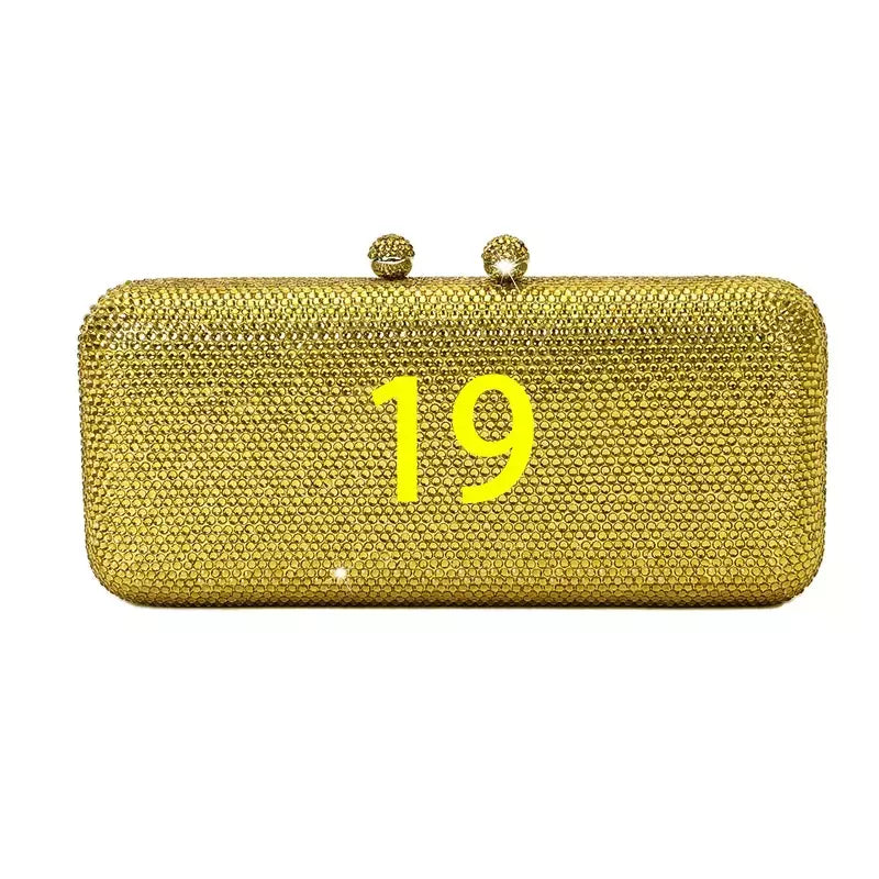 Rhinestone Clutch Bag para Mulheres, Evening Bag, Dinner Bag, Diamante, Pedra, Cristal, Festa de Casamento, Presente de Natal, Luxo mais recente
