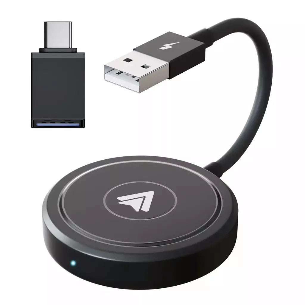Adaptador sem fio Carplay com Youtube/Netflix/Tiktok, dongle USB Carplay sem fio para Carplay com fio de fábrica para Wireless