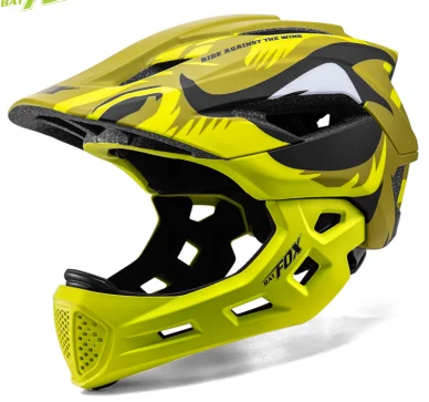 Batfox crianças rosto cheio capacete da bicicleta destacável downhill crianças ciclismo motocicleta skate esportes corrida capacete de bicicleta