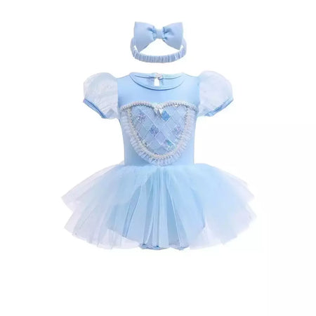Baby Romper TUTU Vestido Com Headband Infantil Baby Princess Girl Roupas Tamanho 3-18M Cute Design Baby Dress Party Trajes