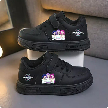 2025 kpop demon hunters crianças sapatos casuais outono dos desenhos animados crianças tênis para meninas bonito da criança estudante tênis de corrida presente