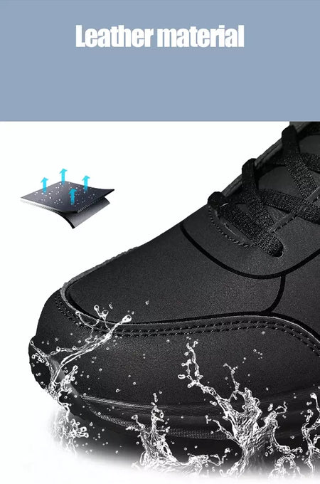 Novos homens tênis de corrida inverno quente masculino tênis antiderrapante respirável sapatos de caminhada rendas até sapatos casuais macios leves