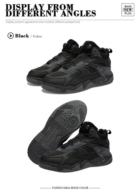 Baasploa inverno homens tênis de couro moda casual à prova dwaterproof água sapatos esportivos para homem de pelúcia quente masculino tênis antiderrapante ao ar livre