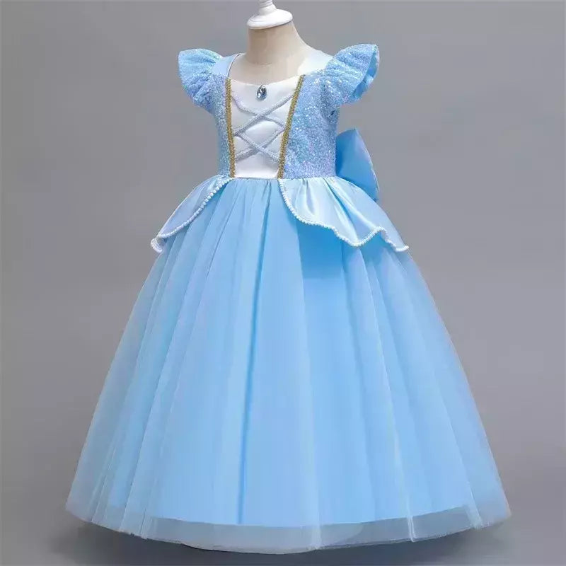Rapunzel vestido para meninas cinderela belle vestir-se fantasia crianças aniversário princesa traje crianças roupas de festa de halloween 3-10y