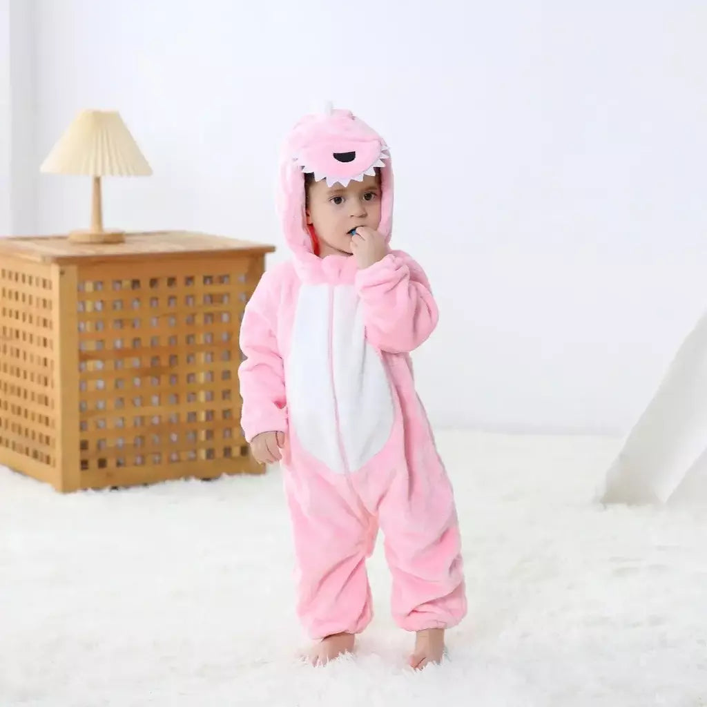 Bebê unissex macacão kigurumi infantil bonito ponto dinossauro animal macacões recém-nascidos dos desenhos animados pijamas para crianças meninos meninas natal