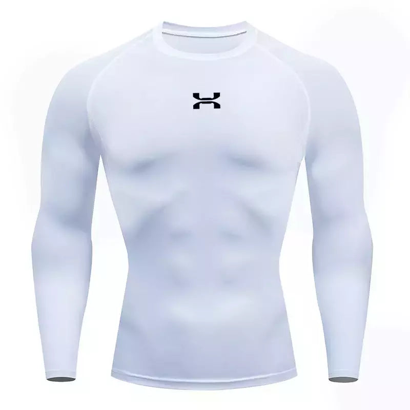 Camisa respirável Rashguard de compressão masculina, ajuste seco, camiseta esportiva MMA Fitness Gym, camisa de corrida, alta qualidade