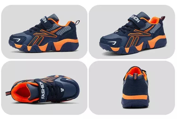 Crianças meninos sapatos escola esportes moda couro para crianças tênis casuais menino correndo andando sapato ao ar livre