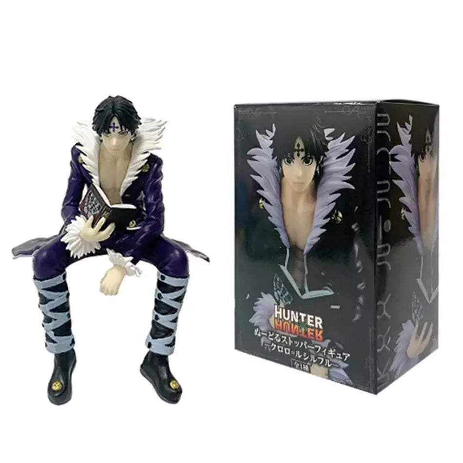 14cm caçador × caçador anime figura troupe fantasma hisoka figura de ação macarrão rolha decoração do quarto macarrão rolha pvc modelo brinquedos