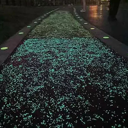 1000 pçs areia luminosa brilho no escuro seixos pedra casa jardim caminho ao ar livre decoração do gramado tanque de peixes decoração do aquário 3-5mm