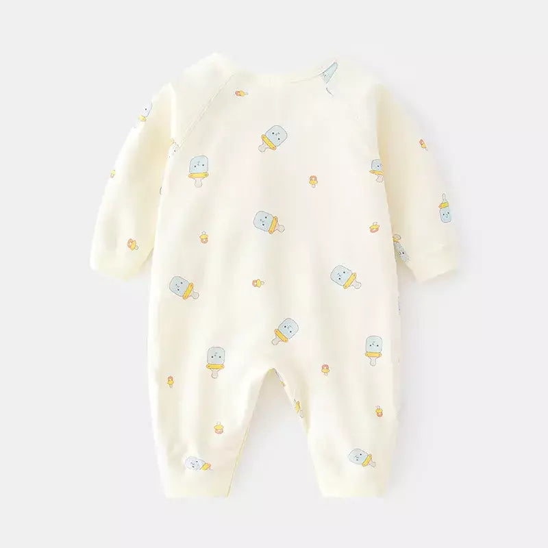 Algodão bebê recém-nascido menina menino macacão impressão infantil macacão casual roupas recém-nascidos para meninas meninos primavera outono roupas novo 0-6m