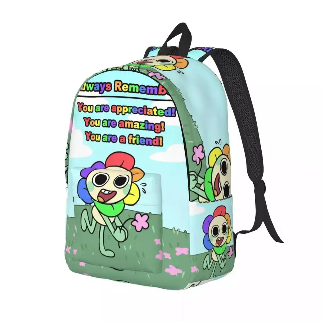 Mochila fofa Dandys World para homens e mulheres, legal, estudante, trabalho, mochila, jogo, laptop, bolsa de ombro ao ar livre