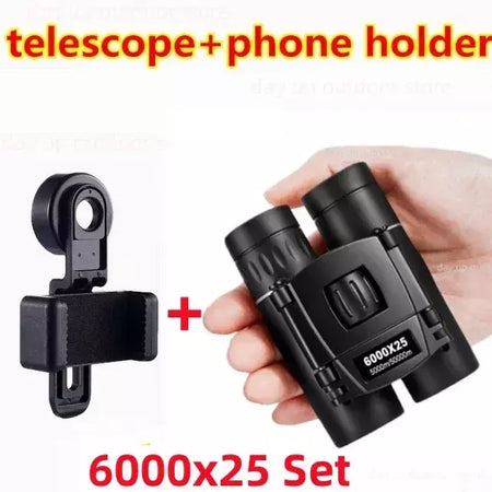 9000x25 hd zoom portátil poderoso binóculos de longo alcance bak4 telescópio jumelles dobrável bak4 binóculos para caça acampamento