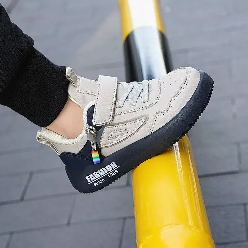 Meninos tenis tênis crianças sapatos moda de luxo couro crianças casual tênis plataforma sapatos esportivos para menino 4 a 12 anos