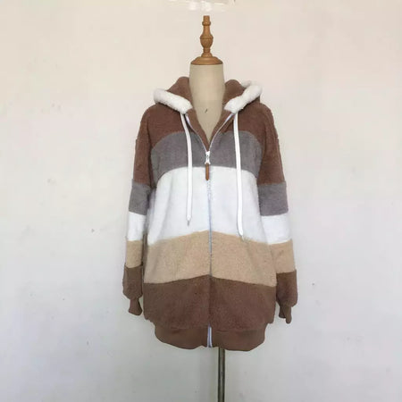 Casaco de capuz extragrande feminino com bolsos macios, streetwear quente, casaco solto, Lady Outerwear, outono, inverno, novo, 2023