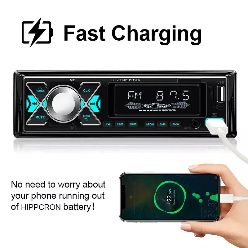 Carro 1 din rádio áudio estéreo mp3 player bluetooth multimídia digital estéreo para carro universal colorido com entrada aux usb