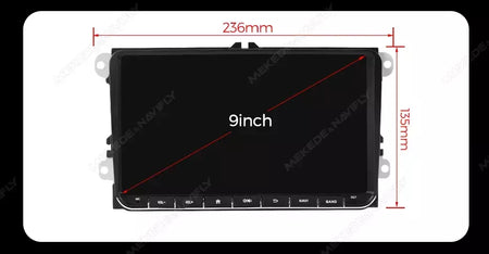 Android 13 sem fio carplay auto carro multimídia player tela ips gps wifi 7/8/9 ''rádio do carro para vw passat golf polo jetta skoda