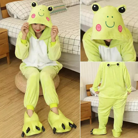 Mulheres e homens Ponto Animal Onesies, Pijama com capuz dos desenhos animados, Trajes de Halloween, Natal Onesie, adultos, Kigurumi