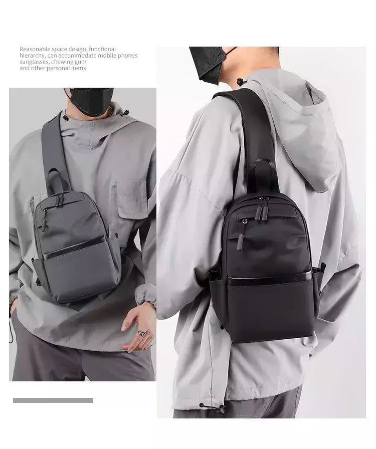 Bolsa de peito masculina, crossbody, mochila pequena, casual, marca, na moda, crossbody, para celular, novo, moda, Ins, 2024