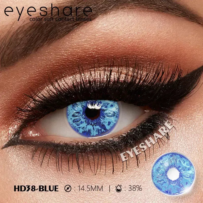 Eyeshare 1 par cosplay lentes de contato coloridas brancas lentes de contato vermelhas anime lentes de olho preto halloween beleza maquiagem lentes