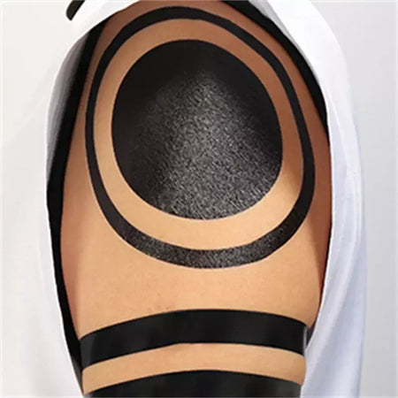 Dazcos ryomen sukuna traje branco kung fu terno com adesivos de tatuagem ryomen sukuna como megumi showdown cosplay traje conjunto completo
