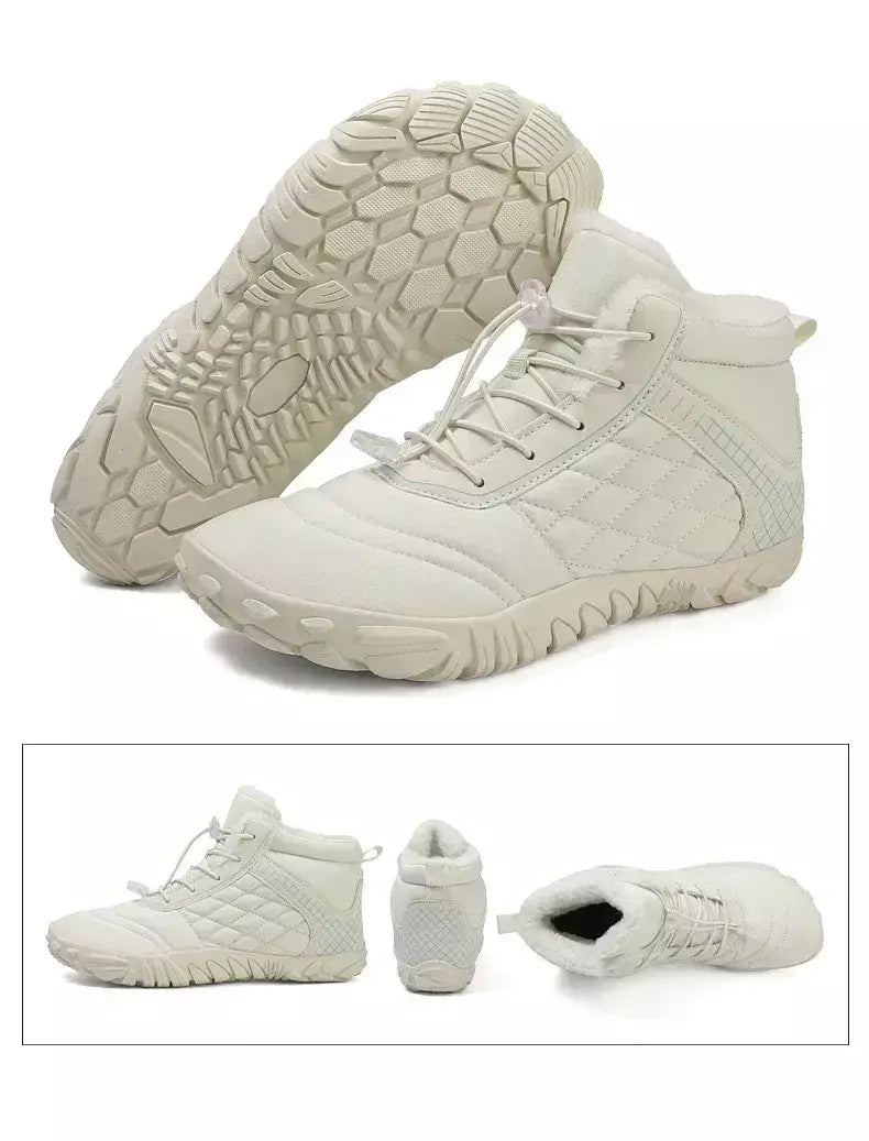 2024 novas botas de inverno para homens neve descalço mulheres ao ar livre antiderrapante pele quente tênis casuais plus size botas de tornozelo sapatos de caminhada