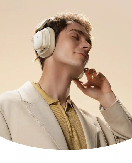 Baseus bowie h1s fones de ouvido sem fio bluetooth 5.4 cancelamento de ruído 46db sobre a orelha fone de ouvido de áudio espacial de alta resolução 120h tempo