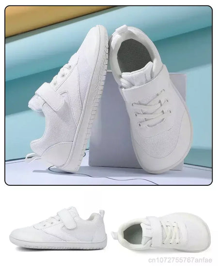 Novos meninos meninas tênis crianças largas sapatos descalços naturalmente spracam sapatos da criança pequena grande criança