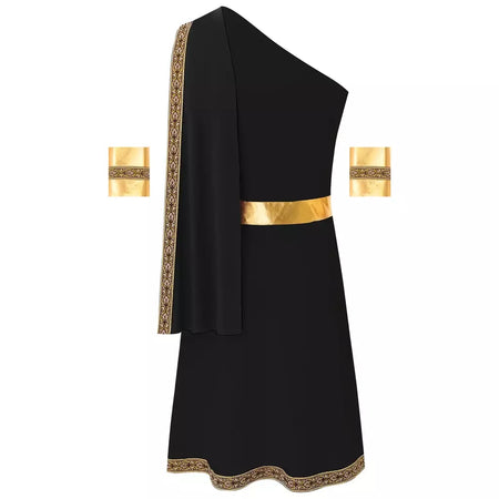 Homens antigo deus grego gladiador halloween cosplay trajes toga com mangas rei romano príncipe toga robe vestido punhos destacáveis
