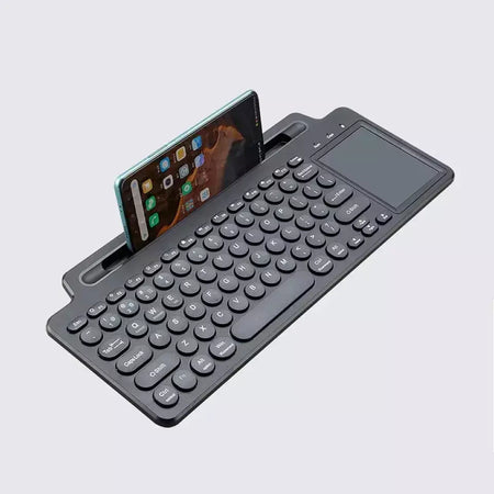 Teclado bluetooth duplo tri-modo bt5.0 3.0 2.4g teclado sem fio com touchpad teclado para jogos com slot para cartão para laptop tablet