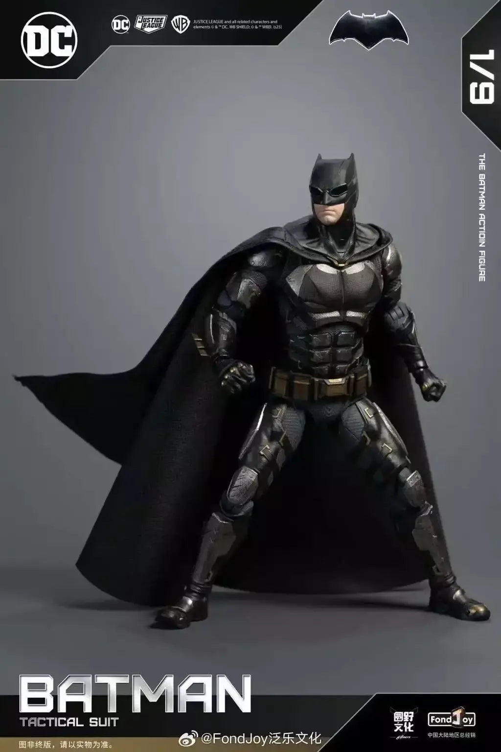 Novo original fondjoy bruce wayne batman figura tático batuit batman liga da justiça figuras detetive quadrinhos 1/9 pvc brinquedo do miúdo