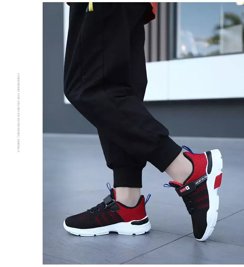 Crianças sapatos antiderrapantes respirável malha sapatos da criança conforto tênis de corrida marca meninas meninos sapatos casuais crianças moda tênis