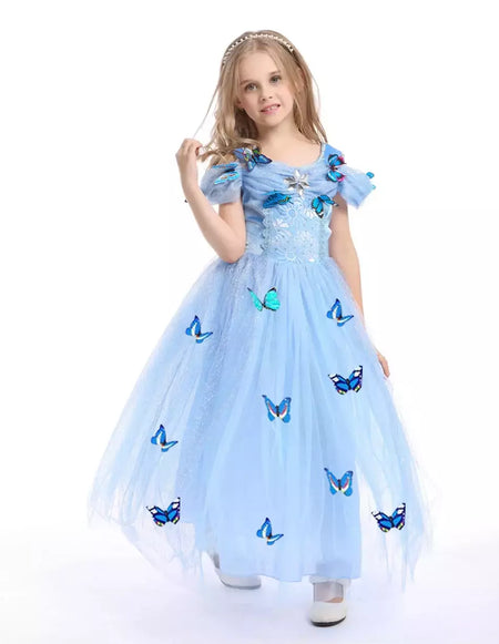 Crianças cosplay traje menina verão pageant lantejoulas fantasia crianças cinderela carnaval roupas princesa vestido de aniversário 3-10 ano
