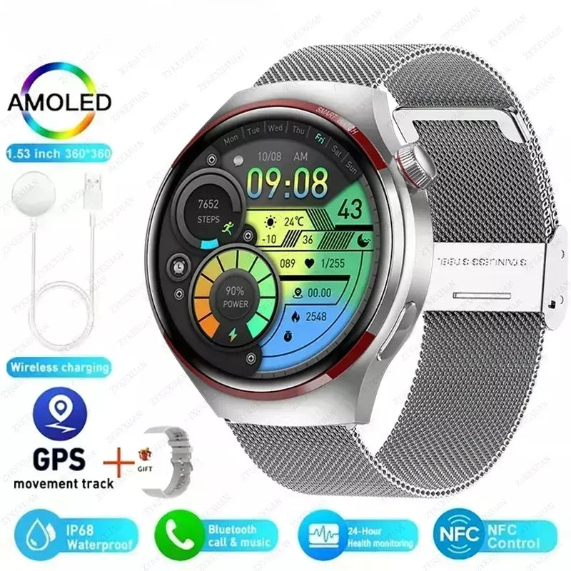 Xiaomi relógio 4 pro relógio inteligente para pro amoled tela hd bluetooth chamada gps nfc freqüência cardíaca esportes smartwatch homem 2024 novo