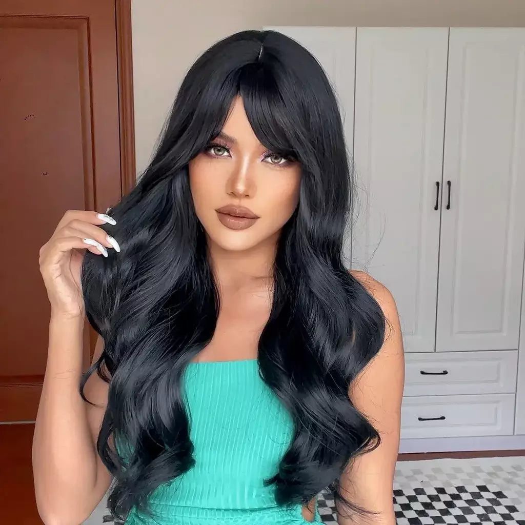 Marrom loira ombre perucas de cabelo natural para mulheres longo ondulado com raízes escuras peruca sintética para mulheres resistente ao calor perucas coaplay