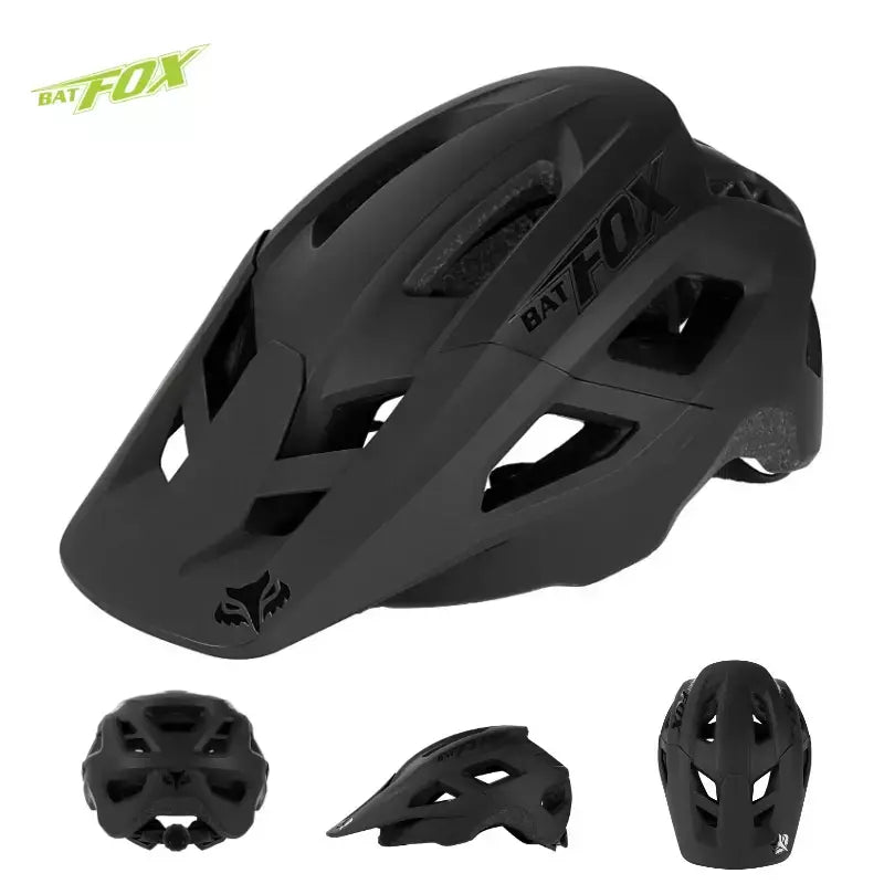 Batfox capacete de bicicleta mtb ajustável, leve, respirável, forro confortável, esportes ao ar livre, chapéu seguro para homens e mulheres, capacete de ciclismo
