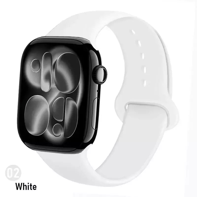 Pulseiras de silicone para apple watch pulseira 44mm 45mm 40 41mm 42-46mm pulseiras esportivas iwatch série 10 11 9 8 7 6 5 4 se ultra 3/2 49mm