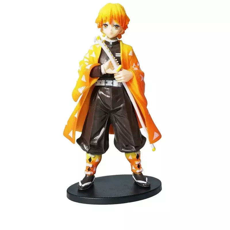 Anime figura demônio slayer figuras kimetsu não yaiba boneca tanjiro nezuko zenitsu estatueta inosuke guerreiro figura de ação modelo brinquedos