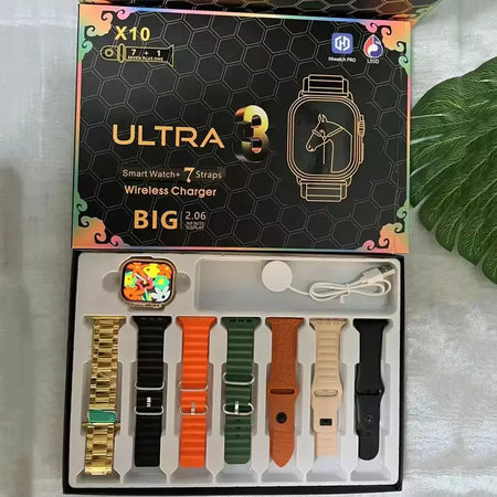 7 + 1 relógio inteligente x10 ultra 3 relógio esportivo para homens mulheres bluetooth chamada telefônica smartwatch diy enfrenta à prova dwaterproof água pulseira inteligente