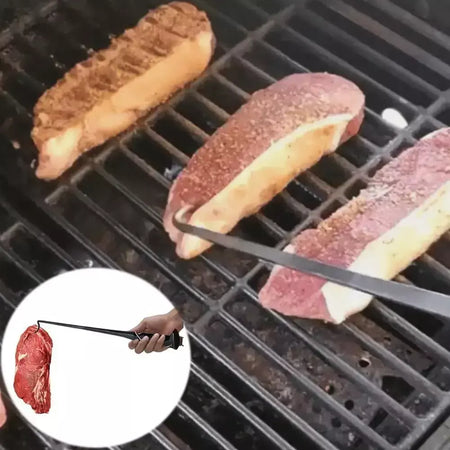 Novo aço inoxidável churrasco comida flipper grill acessórios cozinhar churrasco turners ganchos grelhar acampamento ao ar livre cozinhar churrasqueira
