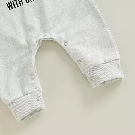 Citgeett outono infantil do bebê meninas meninos primavera macacão dos desenhos animados carta imprimir manga longa comprimento total macacão outono roupas